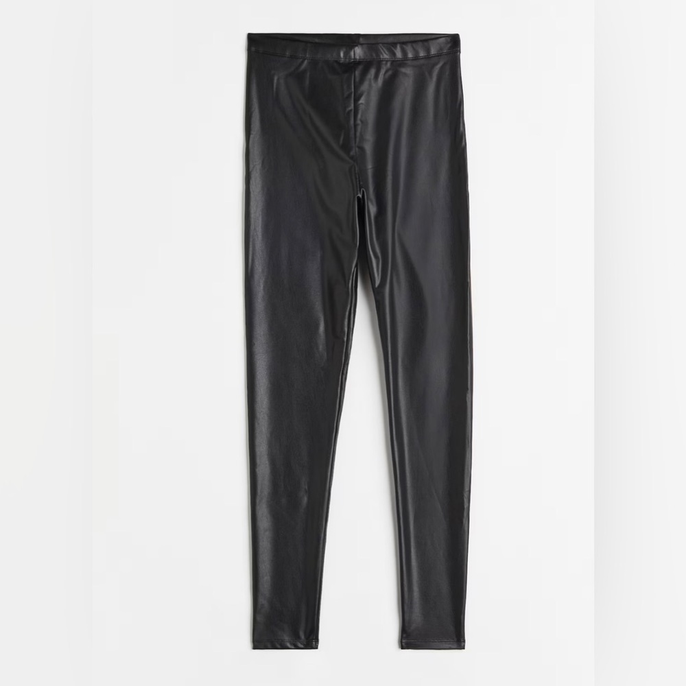 H&M Faux Leather Leggings - Black NWT
